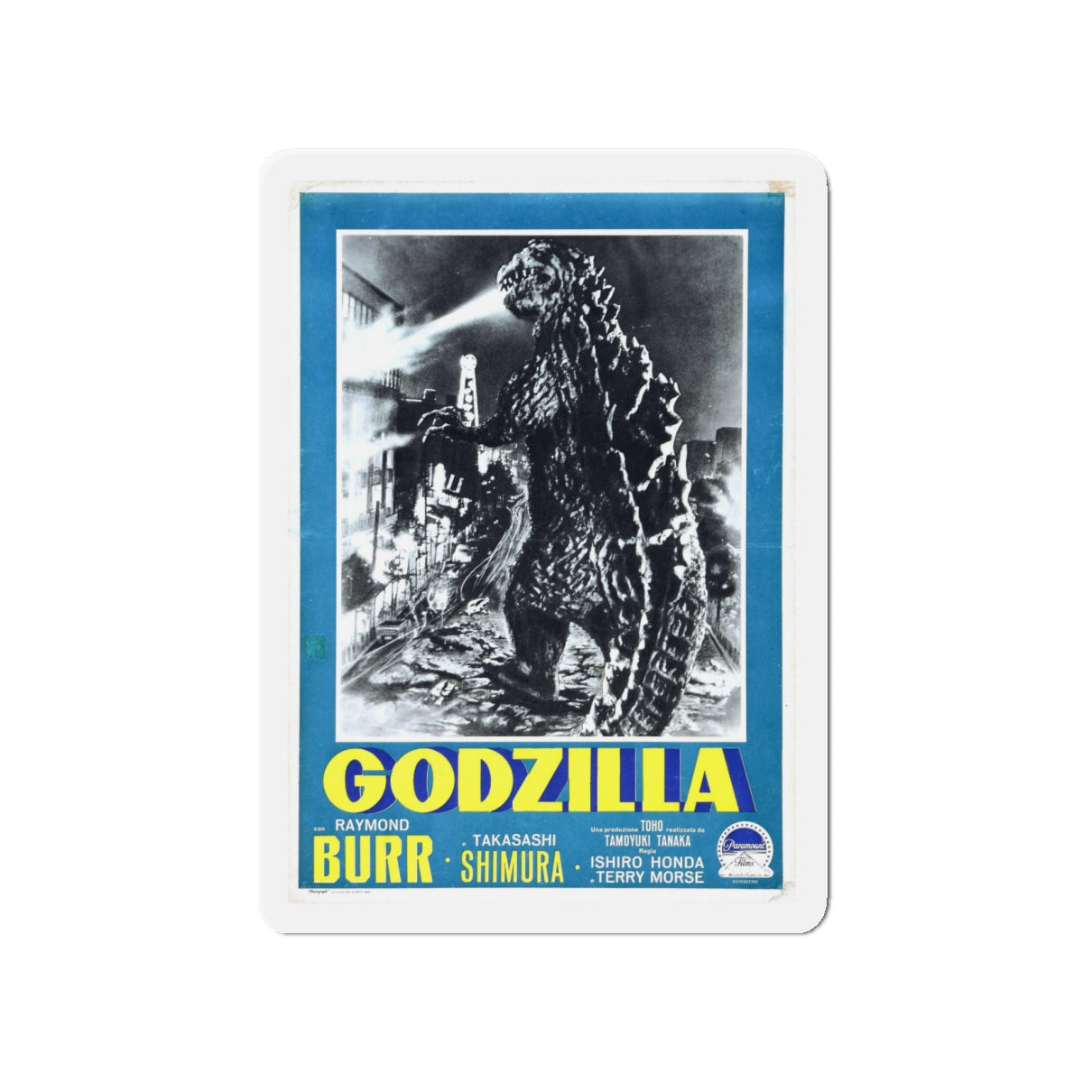 GODZILLA (ITALIAN) 2 1954 Movie Poster - Die-Cut Magnet-4" x 4"-The Sticker Space