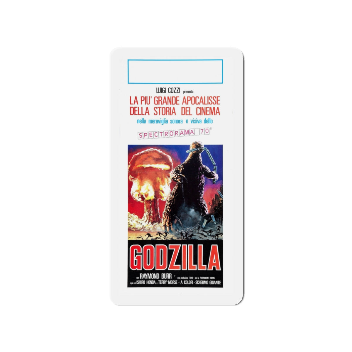 GODZILLA (ITALIAN) 3 1954 Movie Poster - Die-Cut Magnet-3" x 3"-The Sticker Space