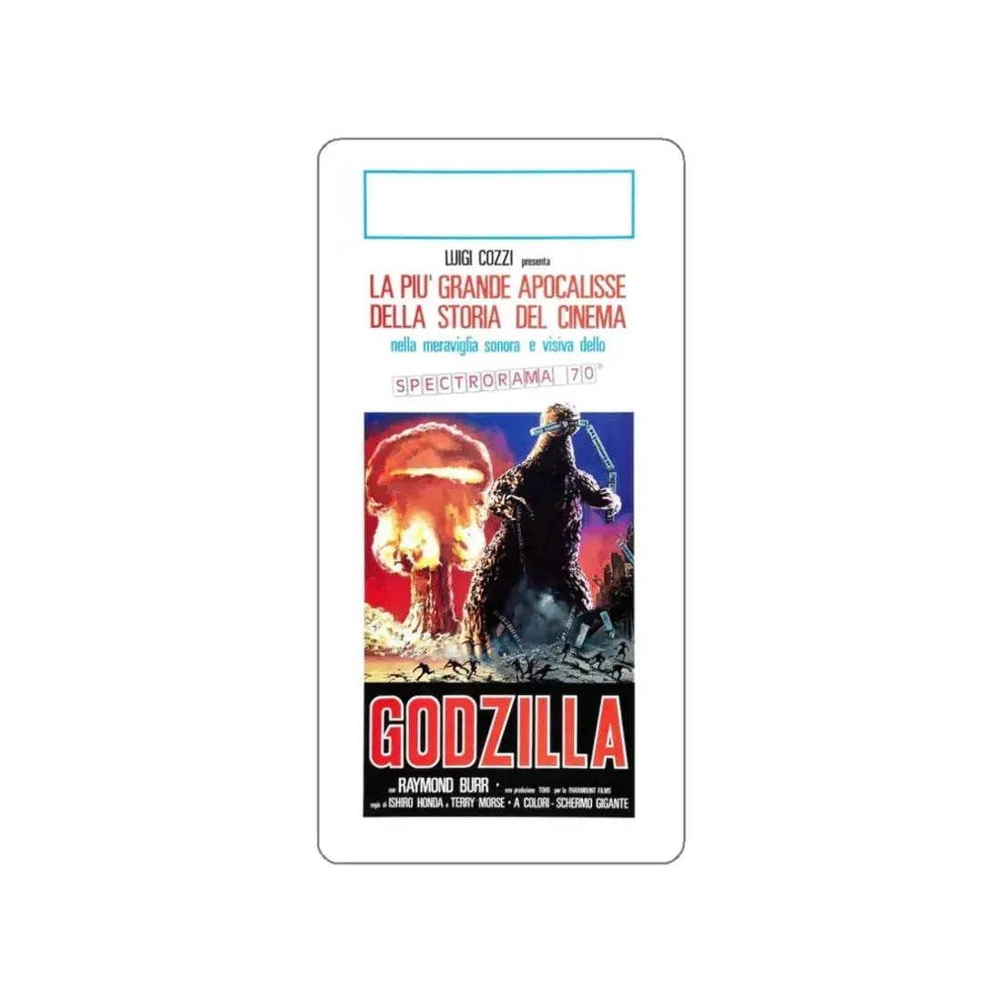 GODZILLA (ITALIAN) 3 1954 Movie Poster STICKER Vinyl Die-Cut Decal 3 Inch - The Sticker Space