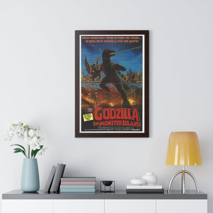 GODZILLA ON MONSTER ISLAND 1972 - Framed Movie Poster-The Sticker Space