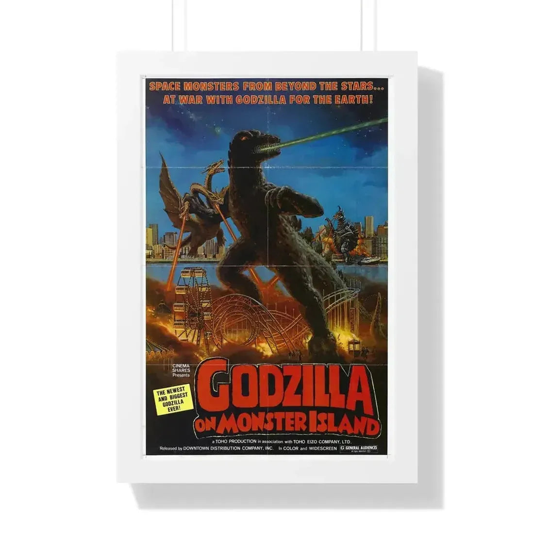 GODZILLA ON MONSTER ISLAND 1972 - Framed Movie Poster - The Sticker Space