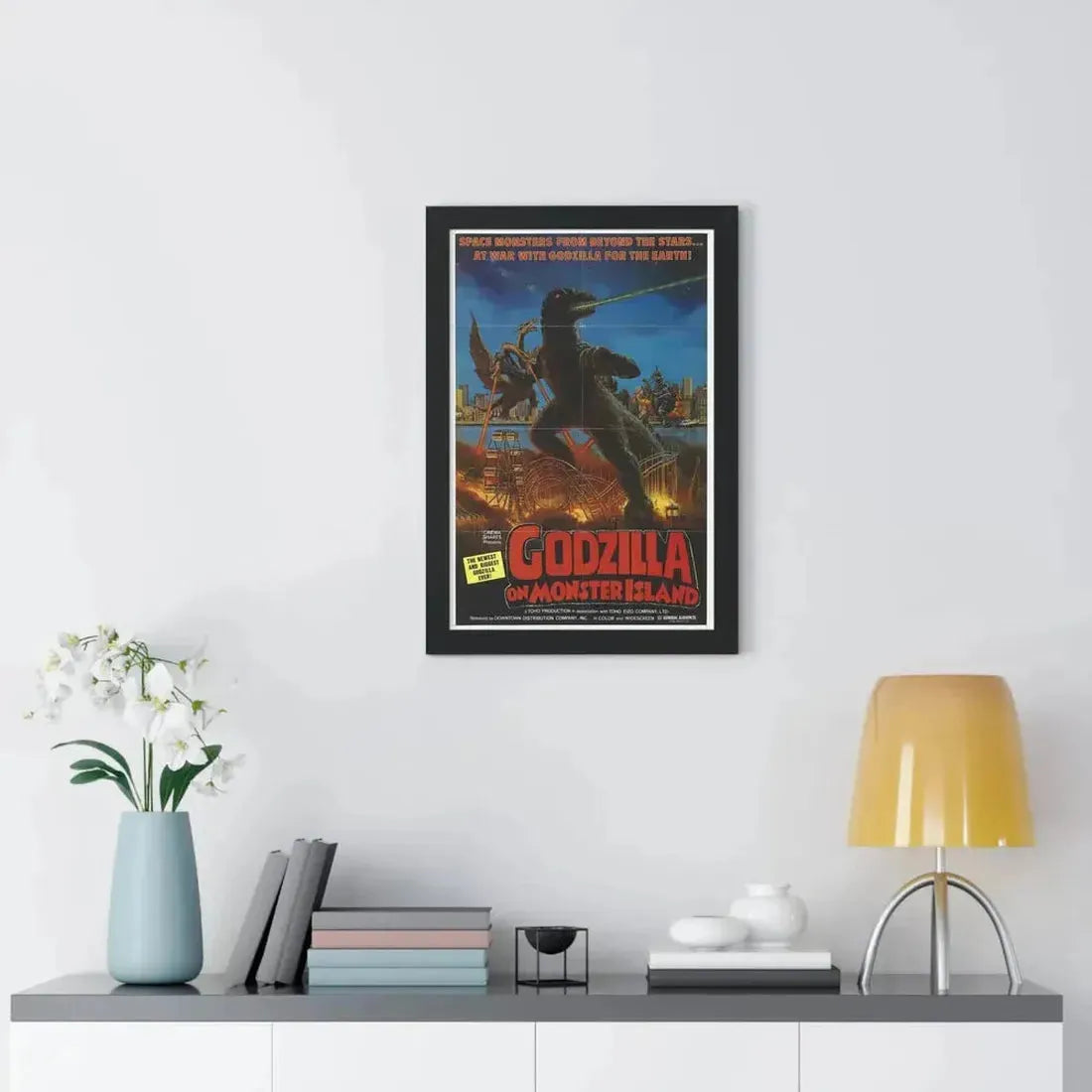 GODZILLA ON MONSTER ISLAND 1972 - Framed Movie Poster - The Sticker Space