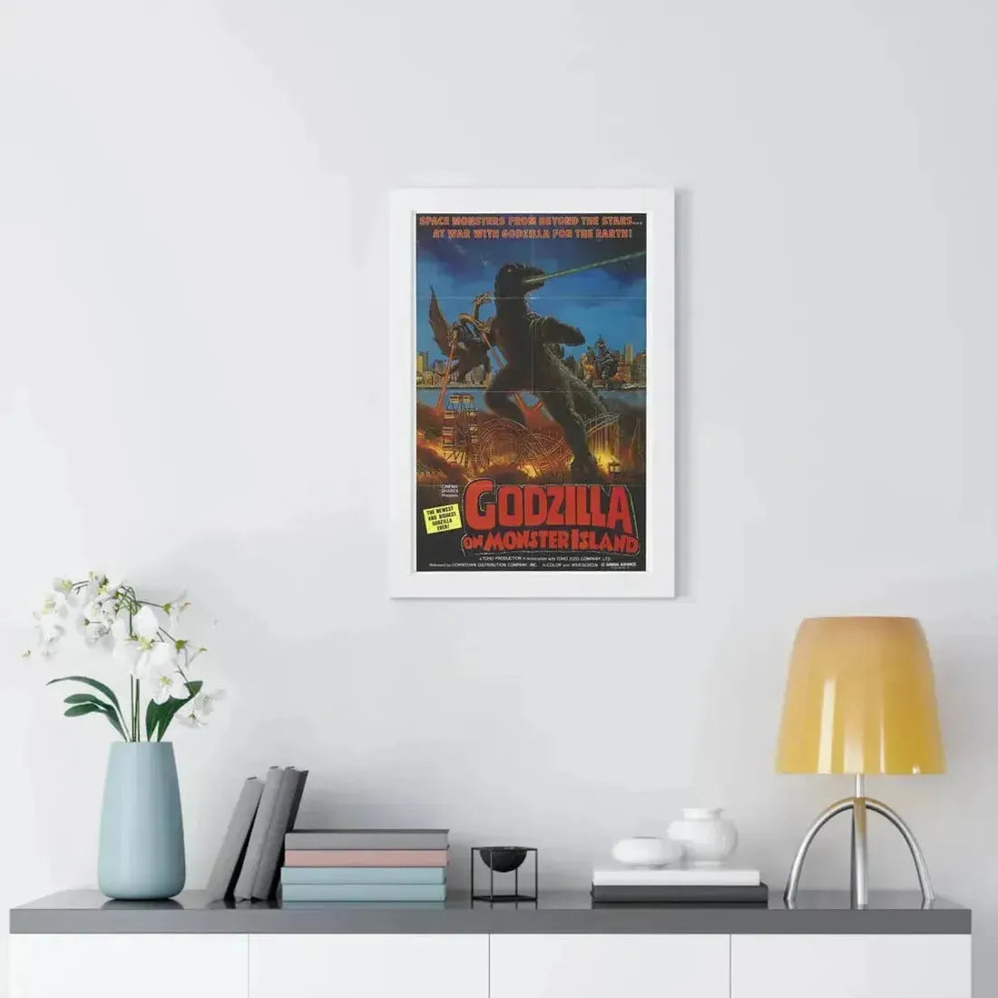 GODZILLA ON MONSTER ISLAND 1972 - Framed Movie Poster - The Sticker Space