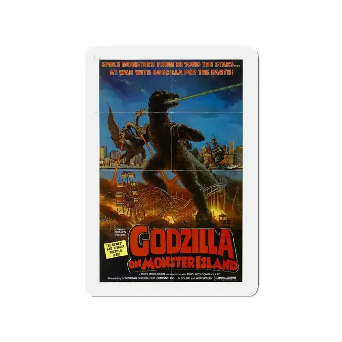 GODZILLA ON MONSTER ISLAND 1972 Movie Poster - Refrigerator Magnet - The Sticker Space