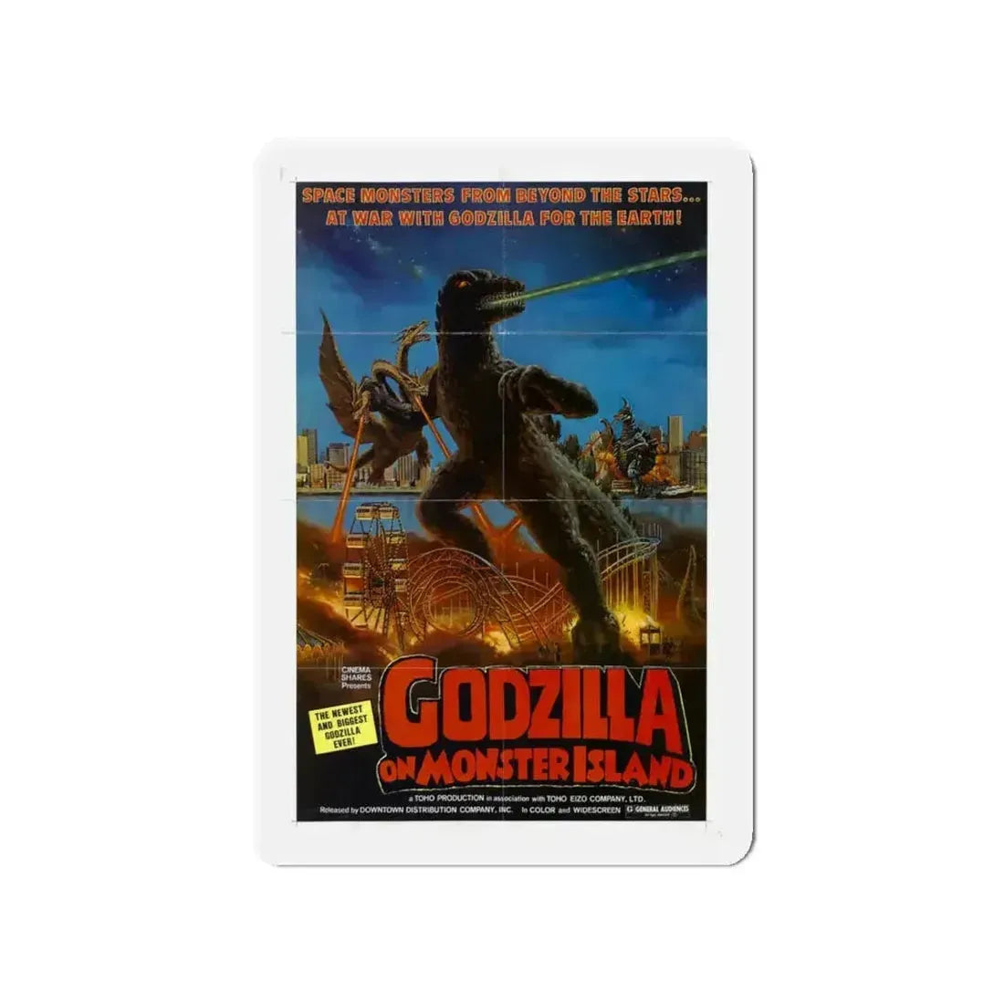 GODZILLA ON MONSTER ISLAND 1972 Movie Poster - Refrigerator Magnet - The Sticker Space
