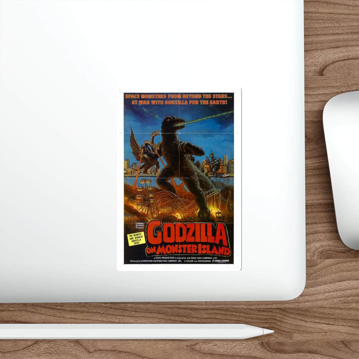 GODZILLA ON MONSTER ISLAND 1972 Movie Poster STICKER Vinyl Die-Cut Decal-The Sticker Space