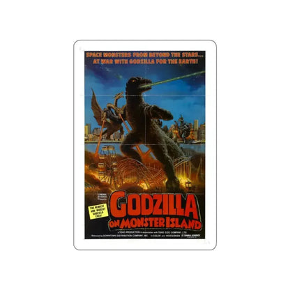 GODZILLA ON MONSTER ISLAND 1972 Movie Poster STICKER Vinyl Die-Cut Decal 2 Inch - The Sticker Space