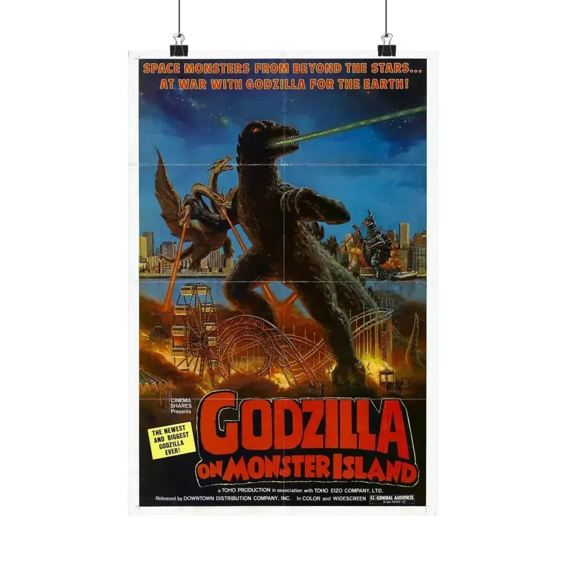 GODZILLA ON MONSTER ISLAND 1972 - Paper Movie Poster 12″ x 18″ Matte - The Sticker Space