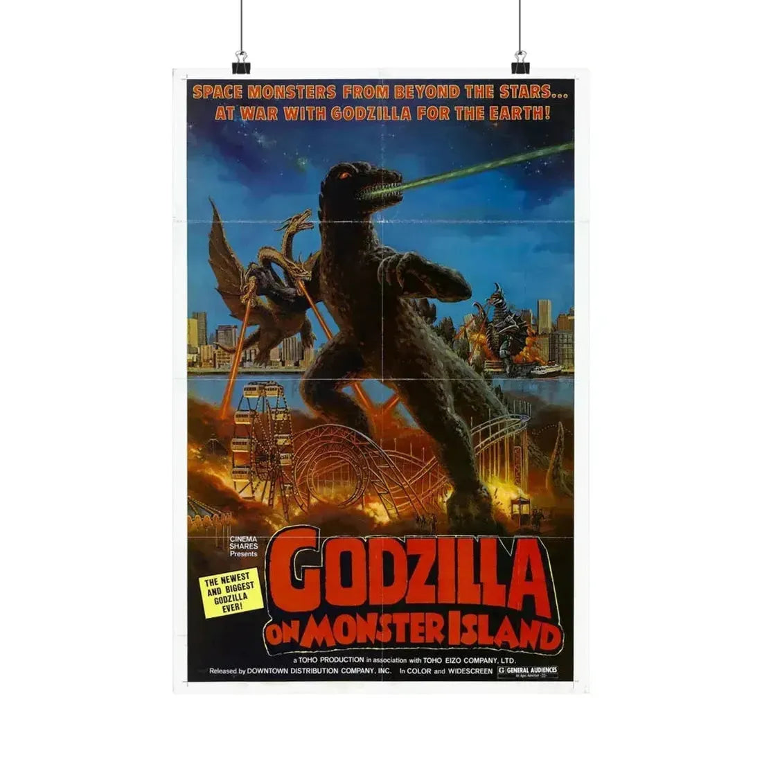 GODZILLA ON MONSTER ISLAND 1972 - Paper Movie Poster 16″ x 24″ Matte - The Sticker Space