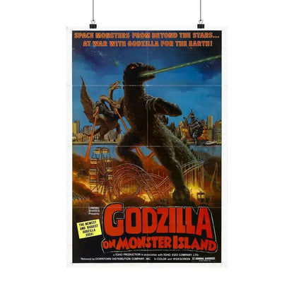 GODZILLA ON MONSTER ISLAND 1972 - Paper Movie Poster 16″ x 24″ Matte - The Sticker Space