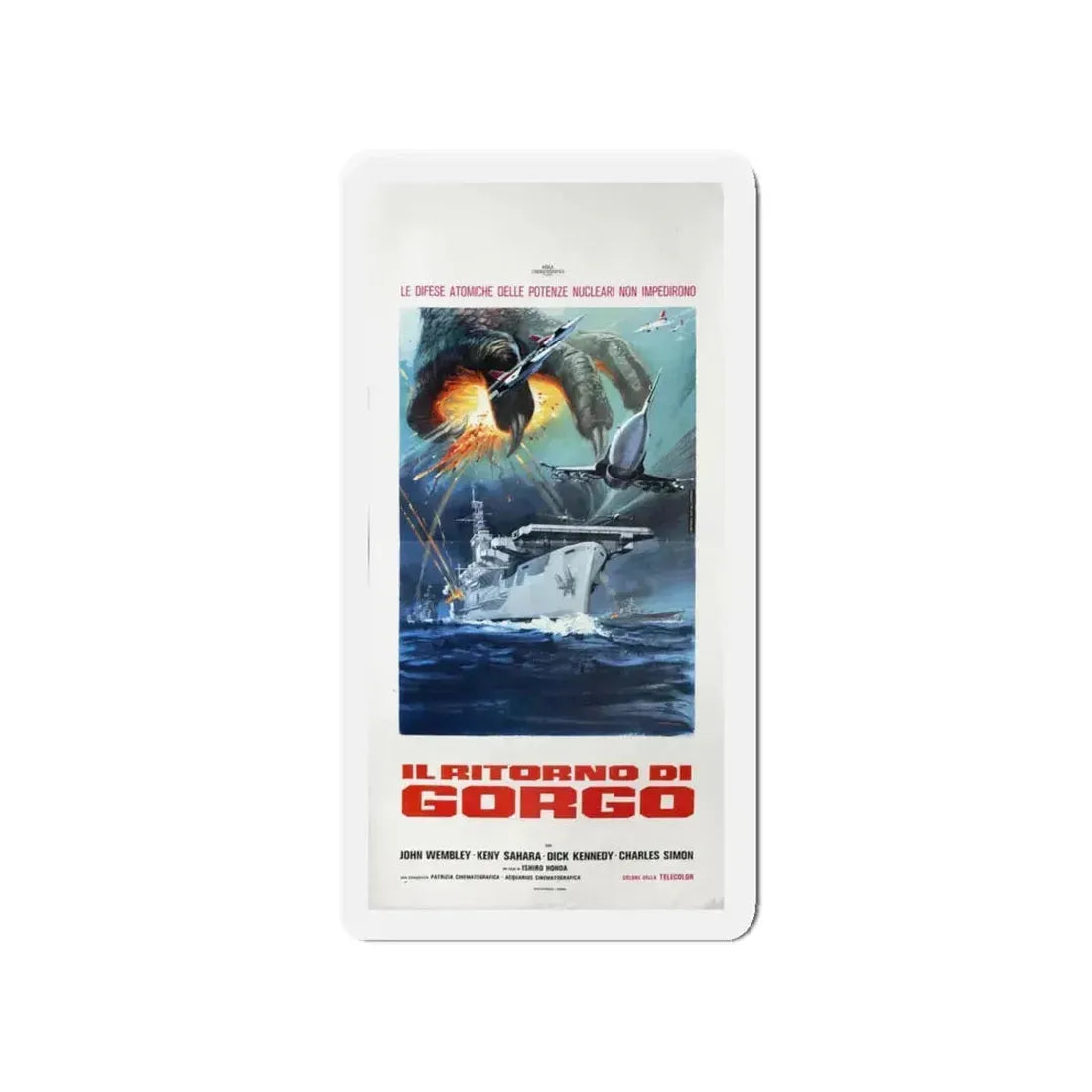 GODZILLA'S REVENGE (ITALIAN) 1969 Movie Poster - Refrigerator Magnet 4 Inch - The Sticker Space