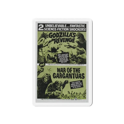 GODZILLA'S REVENGE + WAR OF THE GARGANTUAS 1969 Movie Poster - Refrigerator Magnet 5 Inch - The Sticker Space