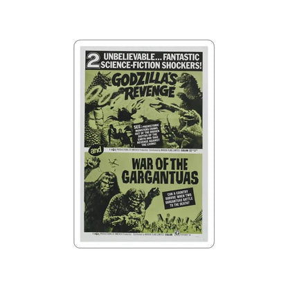 GODZILLA'S REVENGE + WAR OF THE GARGANTUAS 1969 Movie Poster STICKER Vinyl Die-Cut Decal - The Sticker Space