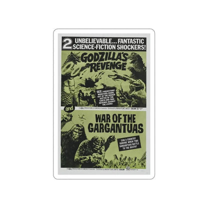 GODZILLA'S REVENGE + WAR OF THE GARGANTUAS 1969 Movie Poster STICKER Vinyl Die-Cut Decal - The Sticker Space