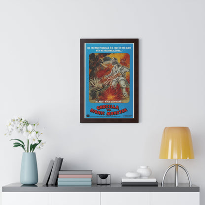 GODZILLA VS BIONIC MONSTER (GODZILLA VS MECHAGODZILLA) 1974 - Framed Movie Poster-The Sticker Space