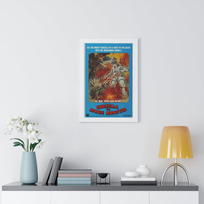 GODZILLA VS BIONIC MONSTER (GODZILLA VS MECHAGODZILLA) 1974 - Framed Movie Poster-The Sticker Space