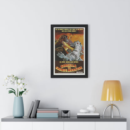 GODZILLA VS BIONIC MONSTER (GODZILLA VS MECHAGODZILLA) (2) 1974 - Framed Movie Poster-The Sticker Space