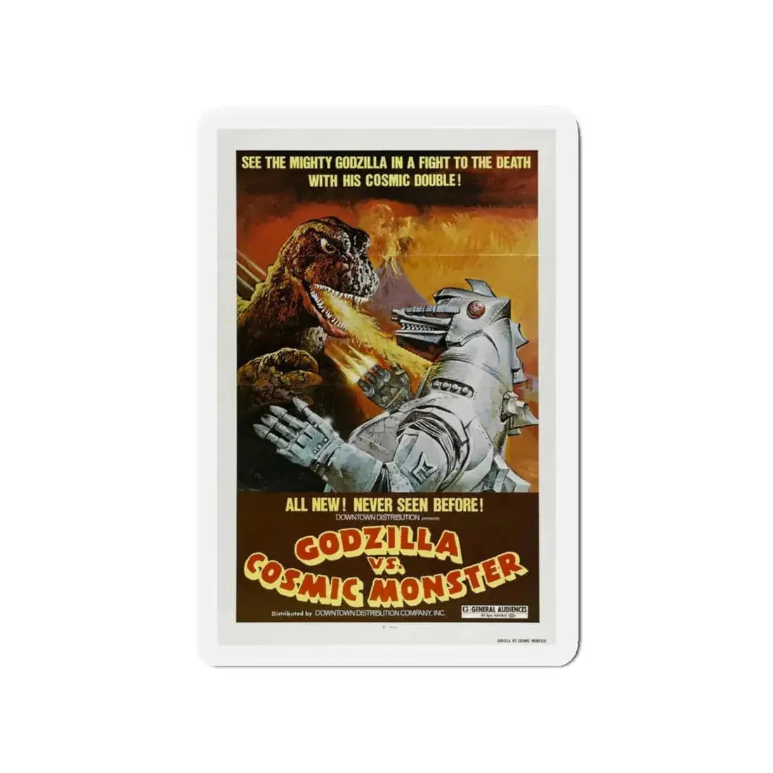 GODZILLA VS BIONIC MONSTER (GODZILLA VS MECHAGODZILLA) (2) 1974 Movie Poster - Refrigerator Magnet - The Sticker Space