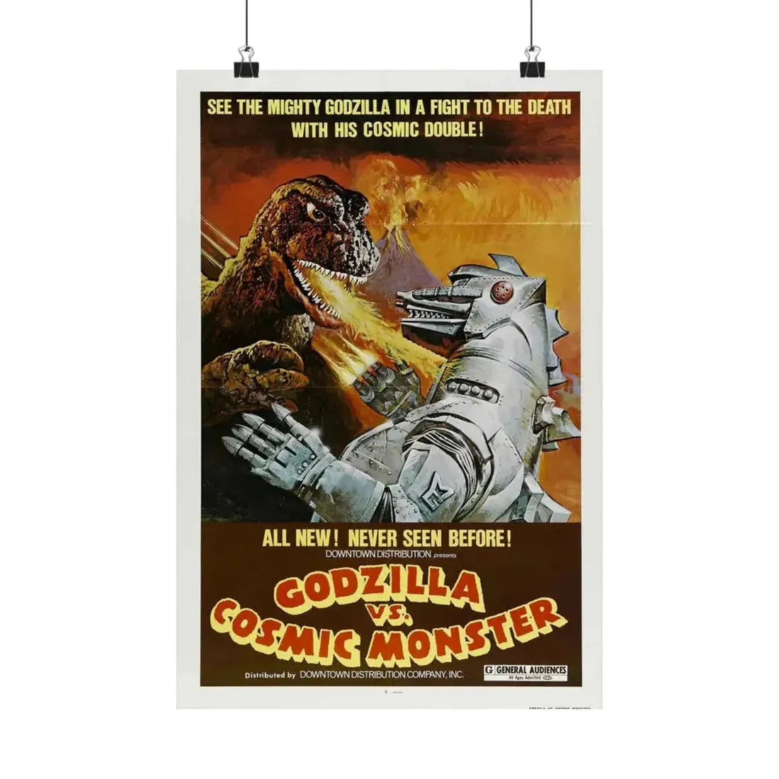 GODZILLA VS BIONIC MONSTER (GODZILLA VS MECHAGODZILLA) (2) 1974 - Paper Movie Poster - The Sticker Space