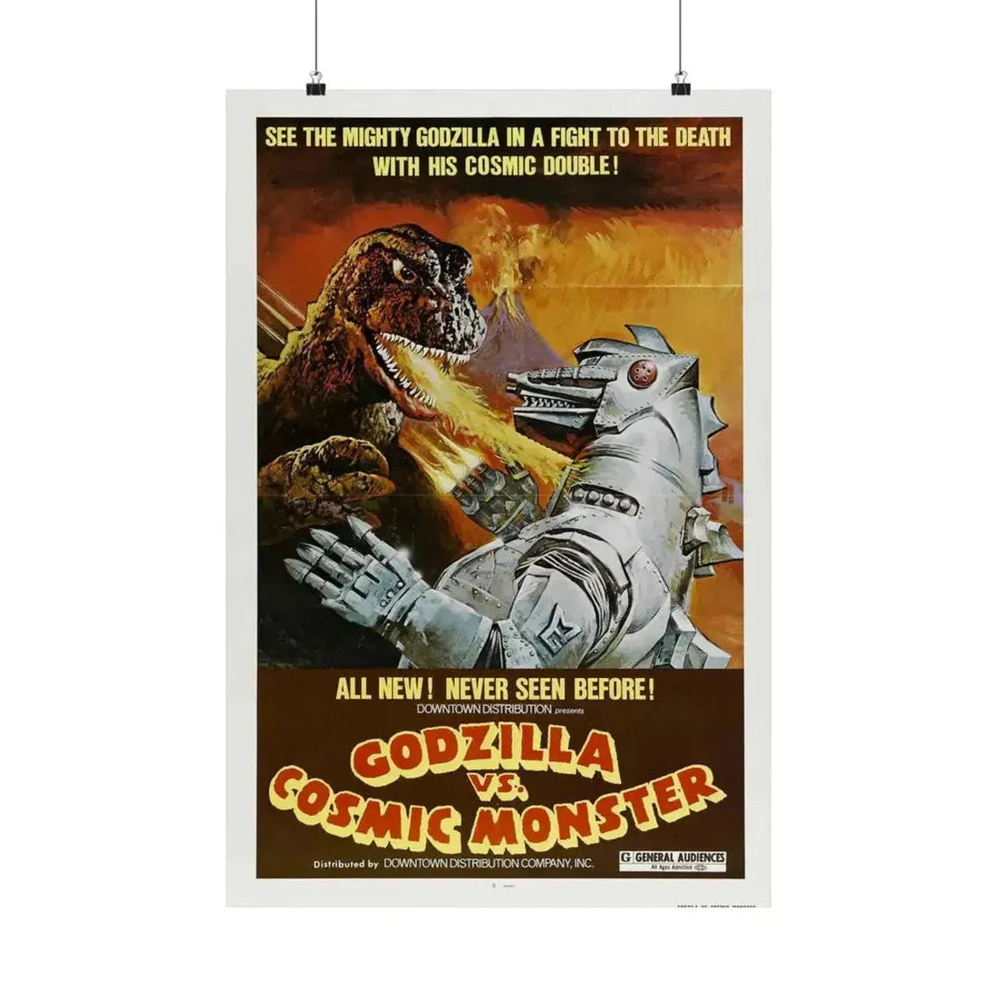 GODZILLA VS BIONIC MONSTER (GODZILLA VS MECHAGODZILLA) (2) 1974 - Paper Movie Poster - The Sticker Space
