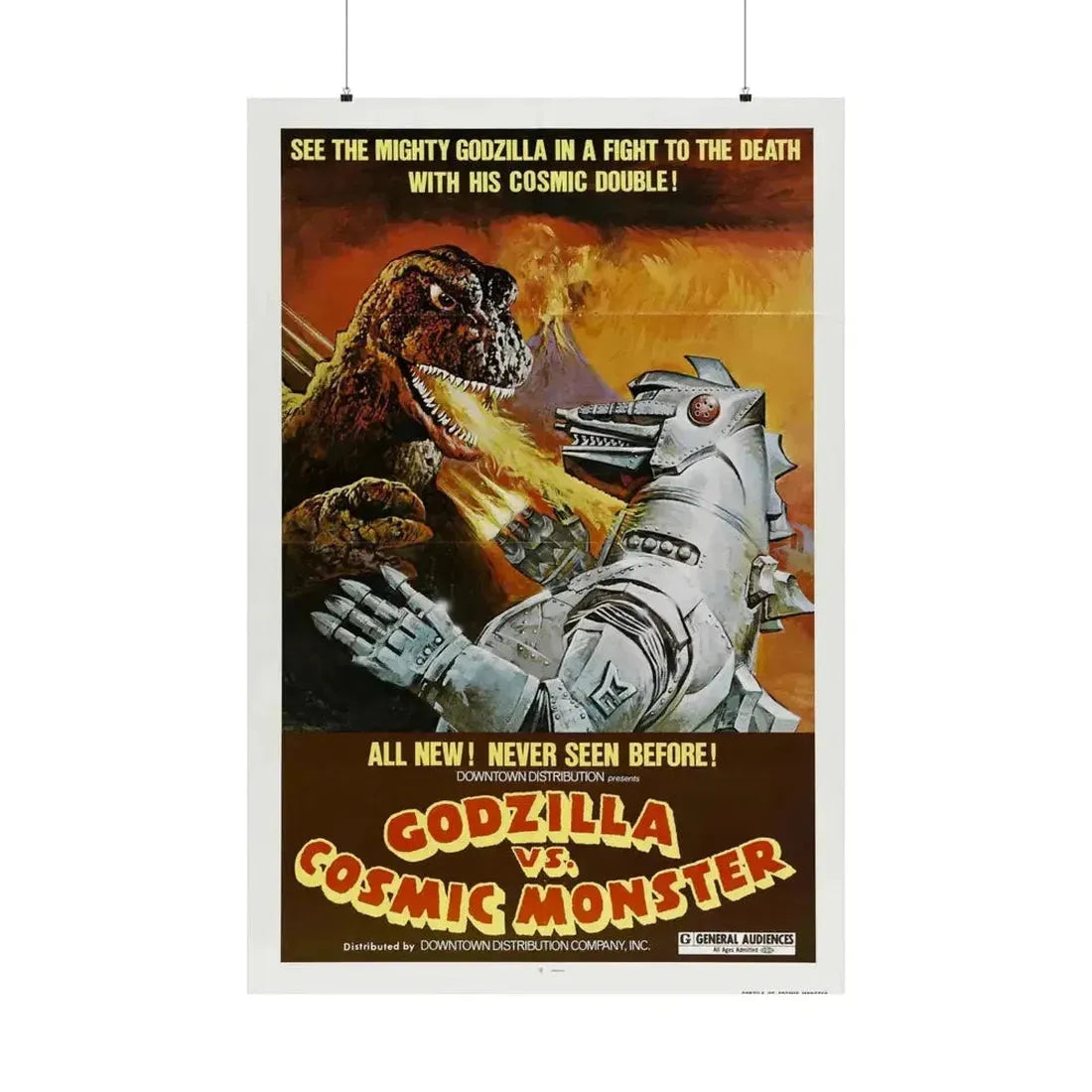 GODZILLA VS BIONIC MONSTER (GODZILLA VS MECHAGODZILLA) (2) 1974 - Paper Movie Poster - The Sticker Space