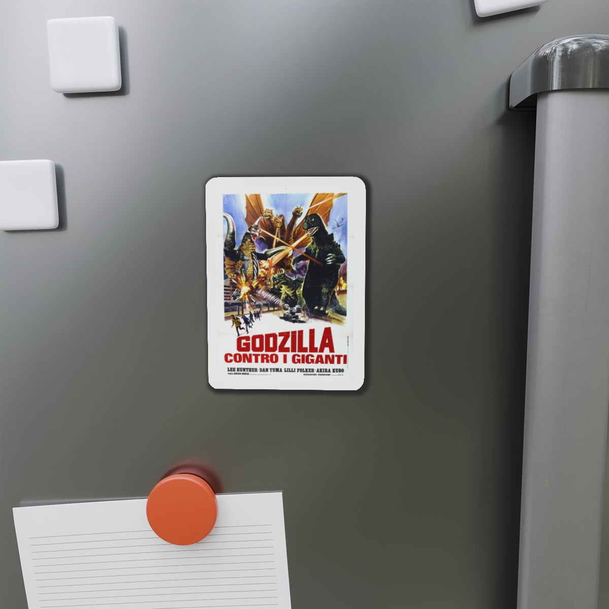 GODZILLA VS GIGAN (ITALIAN) 1972 Movie Poster - Die-Cut Magnet-The Sticker Space