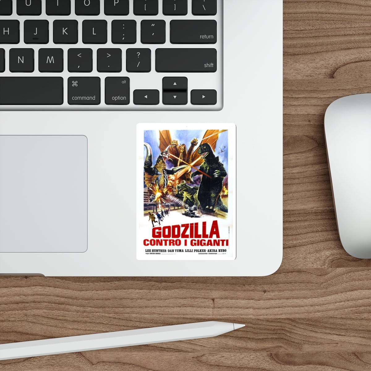 GODZILLA VS GIGAN (ITALIAN) 1972 Movie Poster STICKER Vinyl Die-Cut Decal-The Sticker Space