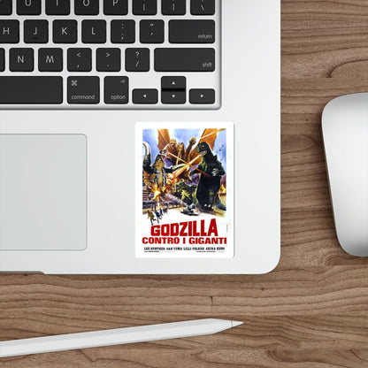 GODZILLA VS GIGAN (ITALIAN) 1972 Movie Poster STICKER Vinyl Die-Cut Decal-The Sticker Space