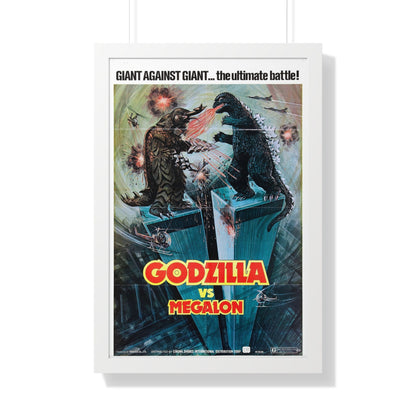 GODZILLA VS MEGALON 1973 - Framed Movie Poster-20" x 30"-The Sticker Space