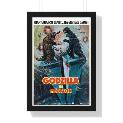 GODZILLA VS MEGALON 1973 - Framed Movie Poster - The Sticker Space