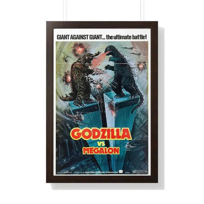 GODZILLA VS MEGALON 1973 - Framed Movie Poster - The Sticker Space