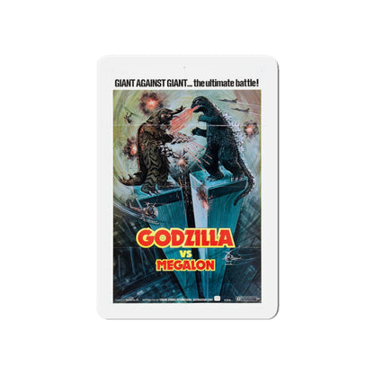 GODZILLA VS MEGALON 1973 Movie Poster - Die-Cut Magnet-6 × 6"-The Sticker Space