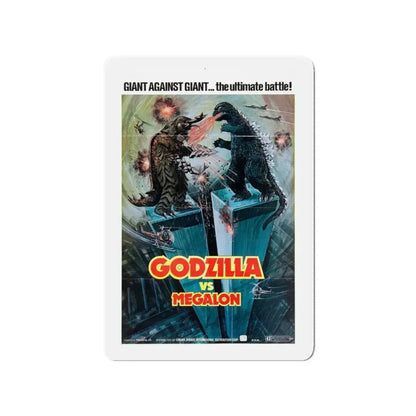 GODZILLA VS MEGALON 1973 Movie Poster - Refrigerator Magnet 3 Inch - The Sticker Space
