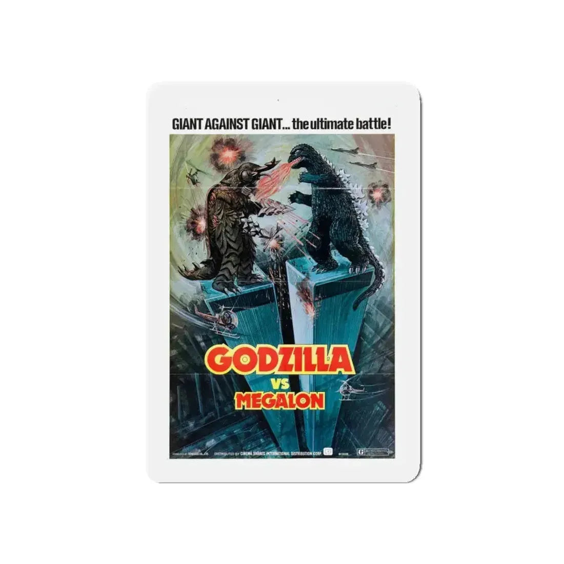 GODZILLA VS MEGALON 1973 Movie Poster - Refrigerator Magnet - The Sticker Space