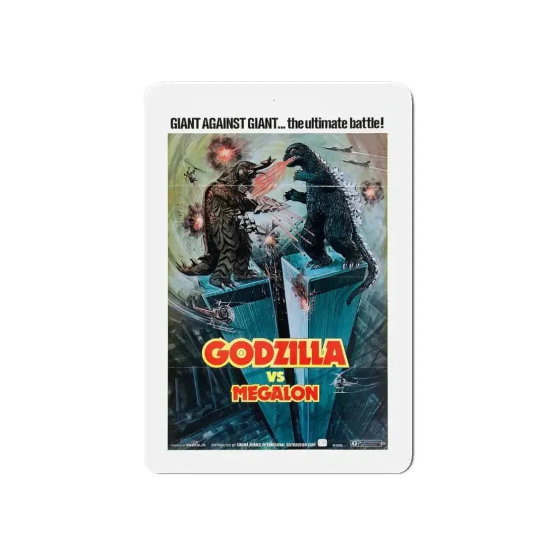 GODZILLA VS MEGALON 1973 Movie Poster - Refrigerator Magnet - The Sticker Space