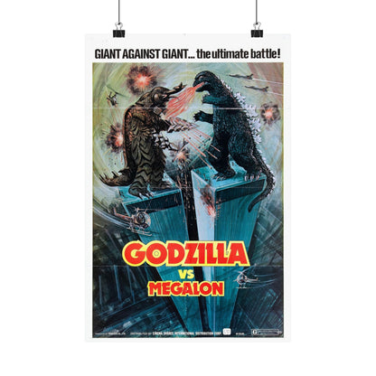 GODZILLA VS MEGALON 1973 - Paper Movie Poster-12″ x 18″-The Sticker Space