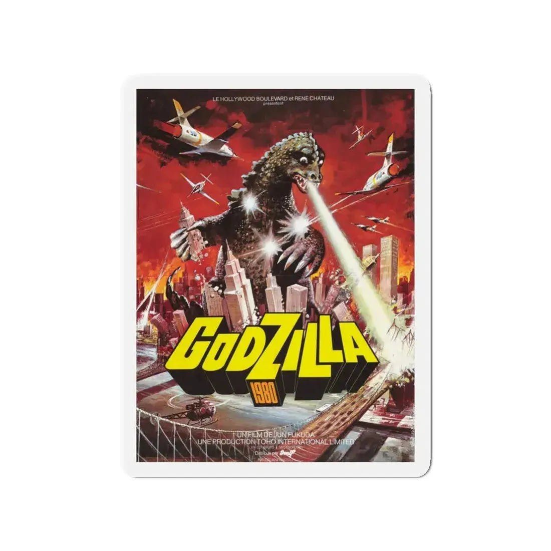 GODZILLA VS MEGALON (3) 1973 Movie Poster - Refrigerator Magnet 3 Inch - The Sticker Space