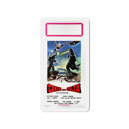 GODZILLA VS MEGALON (ITALIAN) 1973 Movie Poster - Die-Cut Magnet-3" x 3"-The Sticker Space