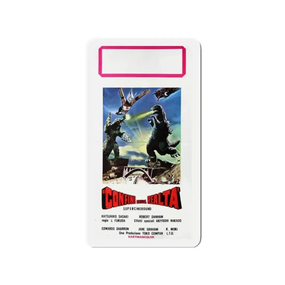GODZILLA VS MEGALON (ITALIAN) 1973 Movie Poster - Refrigerator Magnet - The Sticker Space