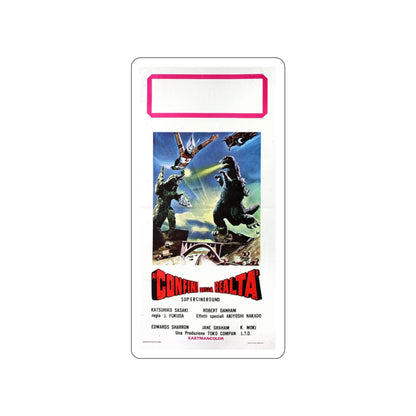 GODZILLA VS MEGALON (ITALIAN) 1973 Movie Poster STICKER Vinyl Die-Cut Decal-3 Inch-The Sticker Space