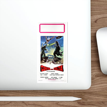 GODZILLA VS MEGALON (ITALIAN) 1973 Movie Poster STICKER Vinyl Die-Cut Decal-The Sticker Space