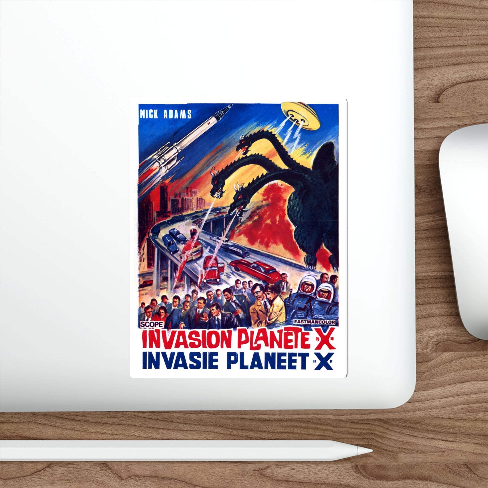 GODZILLA VS MONSTER ZERO (BELGIAN) 1965 Movie Poster STICKER Vinyl Die-Cut Decal-The Sticker Space