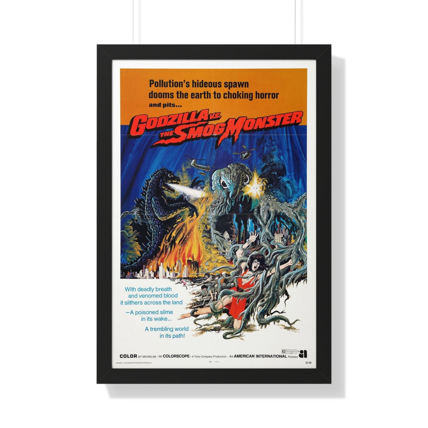 GODZILLA VS THE SMOG MONSTER 1971 - Framed Movie Poster-20" x 30"-The Sticker Space