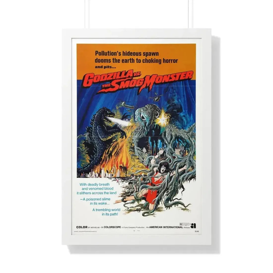 GODZILLA VS THE SMOG MONSTER 1971 - Framed Movie Poster - The Sticker Space