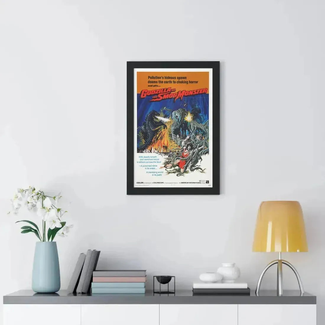 GODZILLA VS THE SMOG MONSTER 1971 - Framed Movie Poster - The Sticker Space