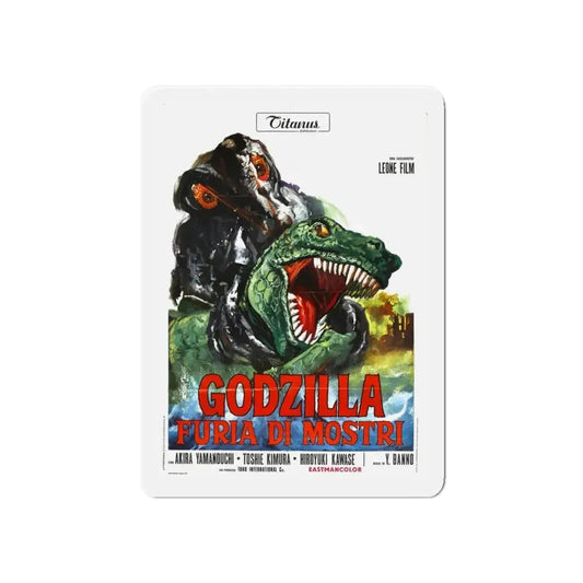 GODZILLA VS THE SMOG MONSTER (ITALIAN) 1971 Movie Poster - Refrigerator Magnet 6 Inch - The Sticker Space