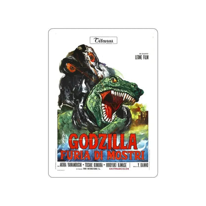 GODZILLA VS THE SMOG MONSTER (ITALIAN) 1971 Movie Poster STICKER Vinyl Die-Cut Decal 6 Inch - The Sticker Space