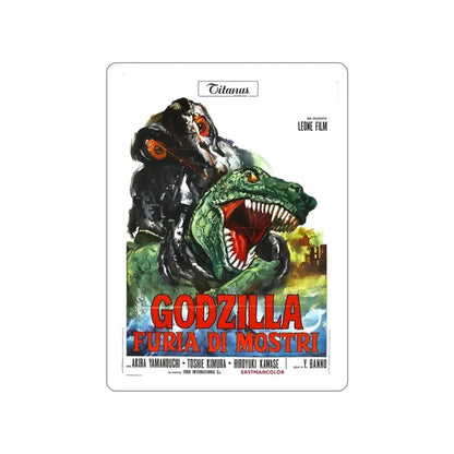 GODZILLA VS THE SMOG MONSTER (ITALIAN) 1971 Movie Poster STICKER Vinyl Die-Cut Decal - The Sticker Space