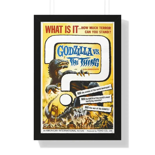 GODZILLA VS THE THING 1964 - Framed Movie Poster 16″ x 24″ Black - The Sticker Space