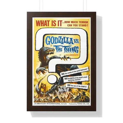 GODZILLA VS THE THING 1964 - Framed Movie Poster 16″ x 24″ Walnut - The Sticker Space